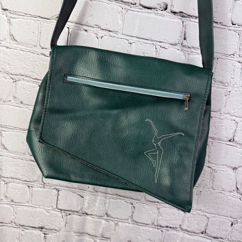 Vintage Dave Matthews Band Firedancer Embroidered Crossbody Messenger Bag Teal